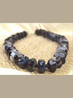 Natural Black Quartz  Beads Necklace