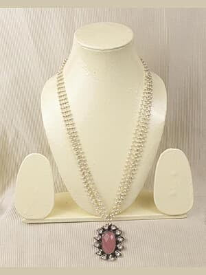 Moissanite Pearl Necklace