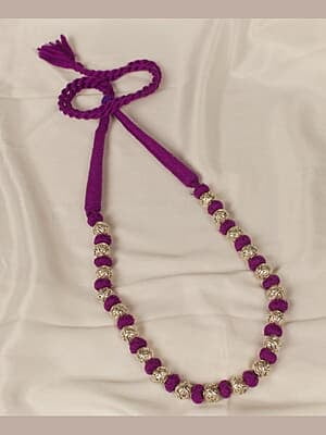 Silver Carved Dark Purple Dorje Chain 2