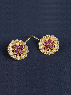 Flower Petal Motif Earrings