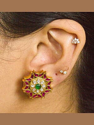 Mruvi Kundan Earrings