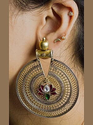 Lotus Gold Plate Earing