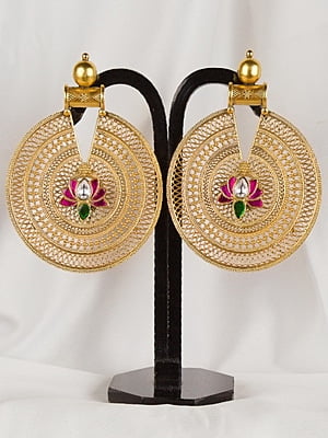 Lotus Gold Plate Earing