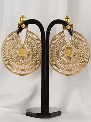 Lotus Gold Plate Earing