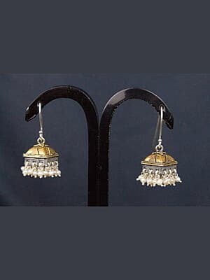 Two Tone Icicle Jumka Earring